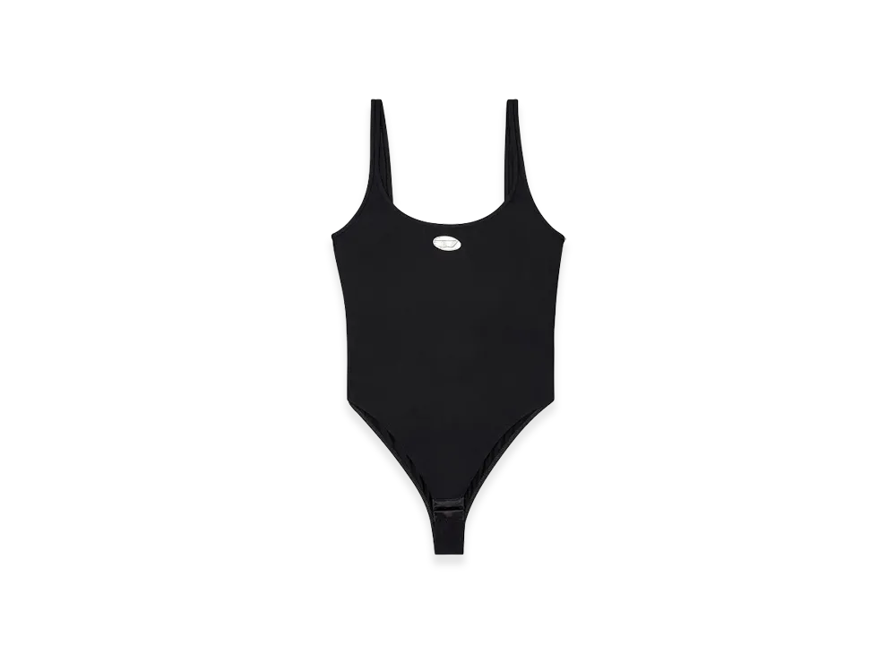 Diesel Megan-Utlt Microfiber Bodysuit With Cut-Out Logo "Black"