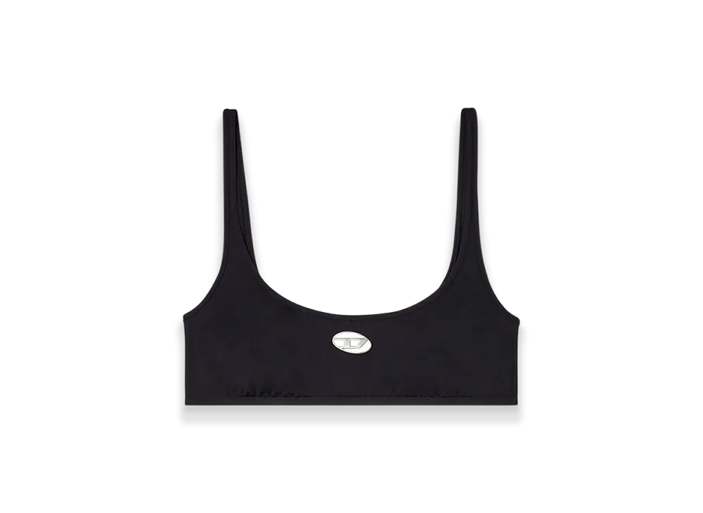 Diesel KeLSi-Utlt Microfibre Bralette With Cut-Out Logo "Black"