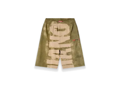 Diesel P-Marshy-Bleeding-DD Sweat Shorts With Damiano Print "Green"