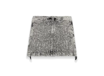 Diesel De-Mini-S Mini Skirt In Boucle Denim "Gray"