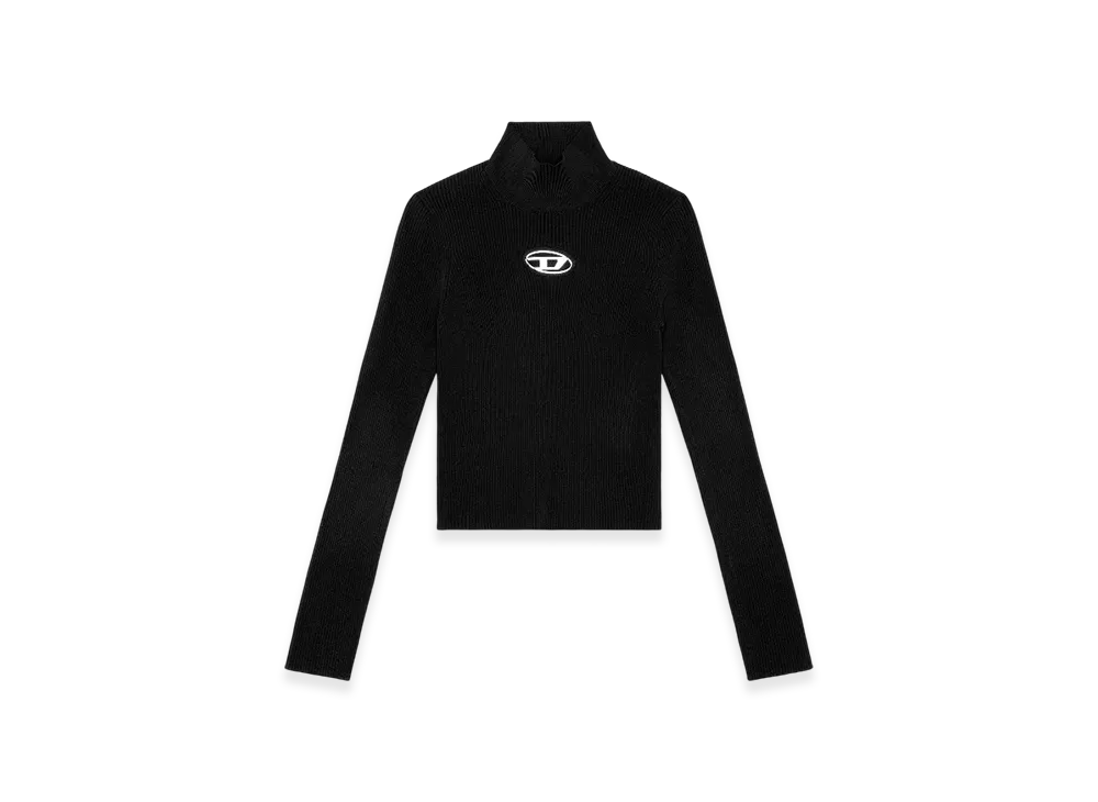 Diesel M-Valari-Tn Rib-Knit Top "Black"