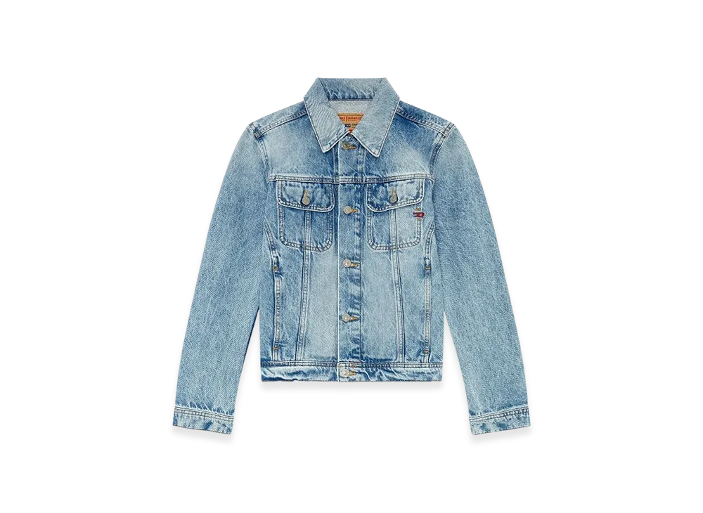 Diesel De-Bonny Trucker Jacket In Denim "Light Blue"