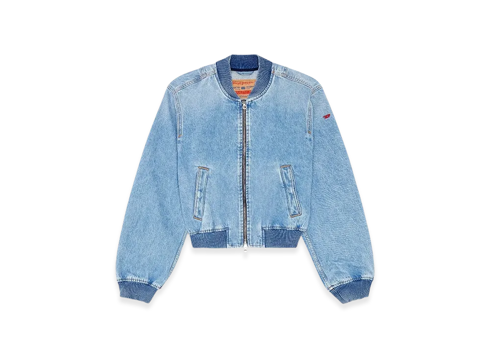Diesel De-Kiddo Bomber Jacket In Denim "Light Blue"