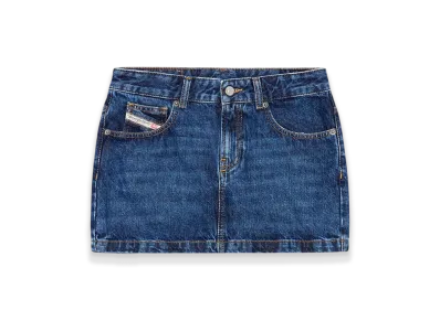Diesel De-Ron Mini Skirt In Denim "Dark Blue"
