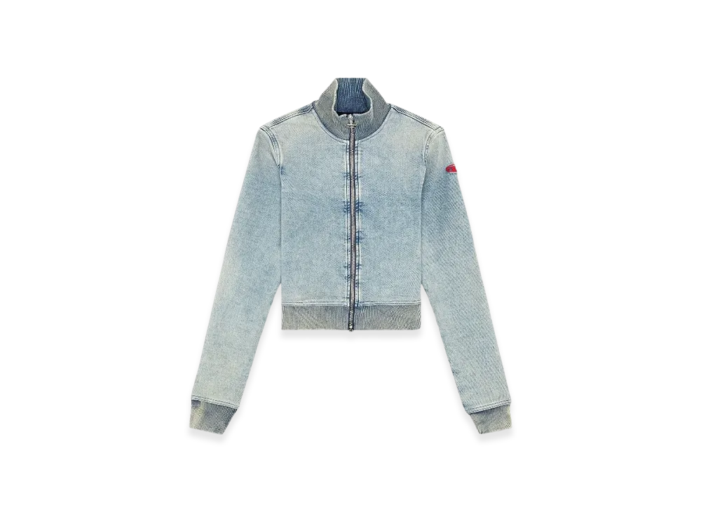 Diesel D-Emy Track Zip Sweatshirt In Track Denim "Light Blue"