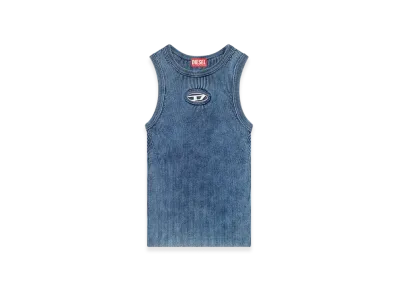 Diesel M-Anchor-A-Sl Rib-Knit Tank Top With Oval D "Dark Blue"