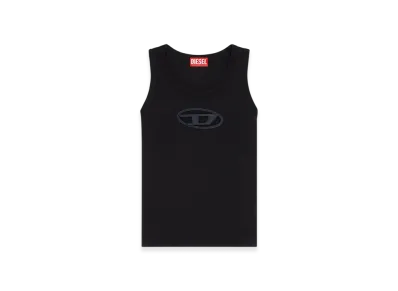 Diesel T-Lynys-OD Tank Top With Cut-Out Oval D Logo "Black"