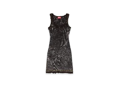 Diesel D-Certa Stretch Mini Dress With Contrasting Trims "Black"