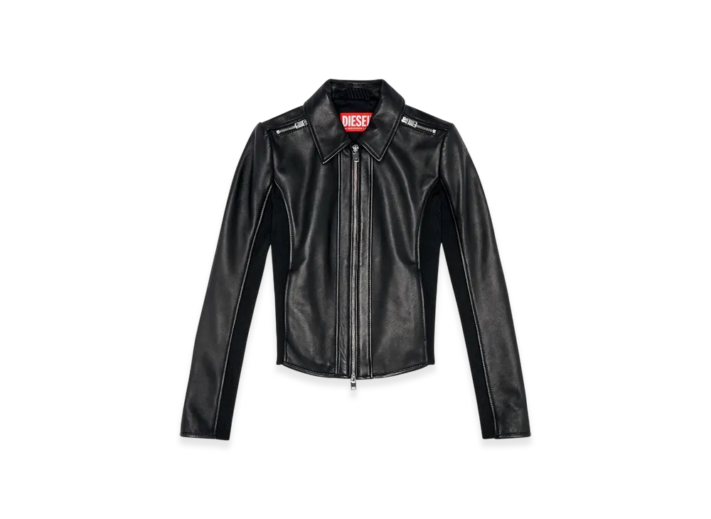 Diesel L-Sask Leather Jacket "Black"