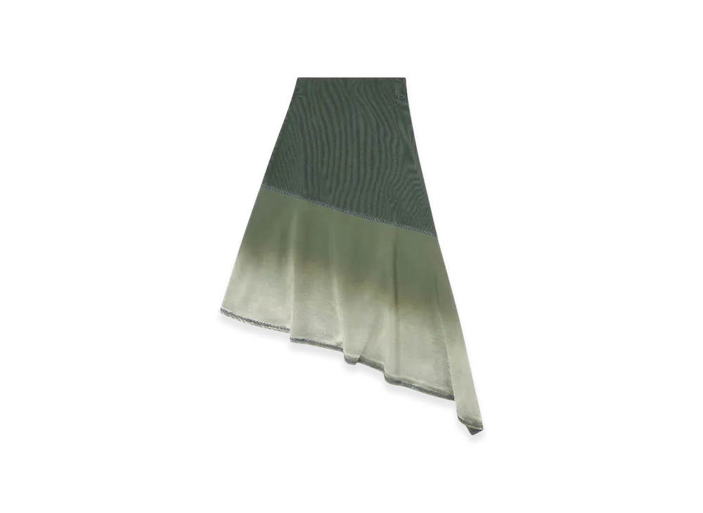 Diesel O-Marta Spliced Asymmetrical Midi Skirt "Green"