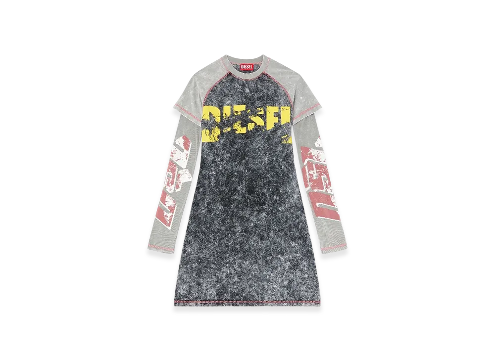 Diesel D-Buxt-Q1 Layered Mini Dress "Black"