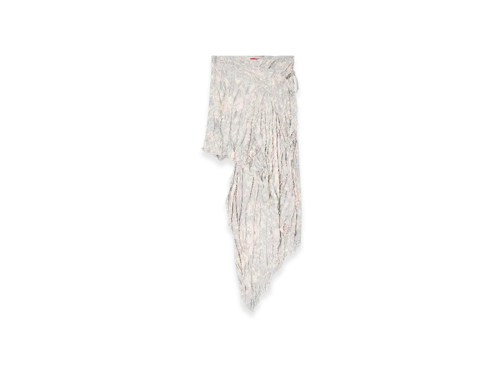 Diesel O-Phelia Asymmetrical Gathered Skirt "Gray Pink"