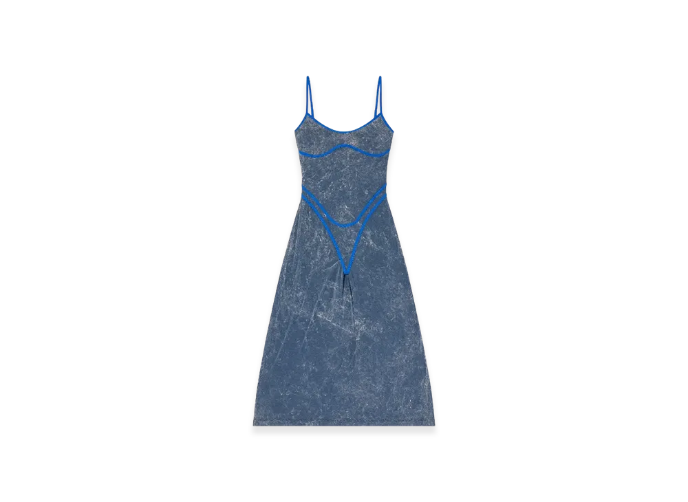 Diesel D-Wow Strappy Dress With Underwear Detail "Blue"