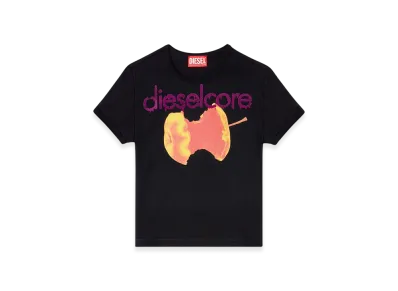 Diesel T-Uncuties-Short-Q2 T-Shirt With Diesel Core Logo "Black"