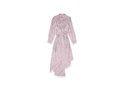 Diesel D-Raven Asymmetrical Wrap Shirt Dress "Pink Violet"