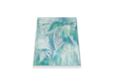 Diesel M-Isi Metallic Solarised Ribbed-Knit Mini Skirt "Azure"