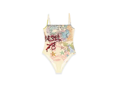 Diesel T-Assa Bodysuit With Tattoo Print "Beige"