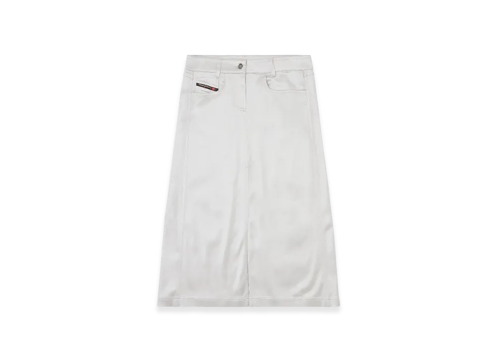 Diesel O-Ebbey Midi Dress In Stretch Satin "White"