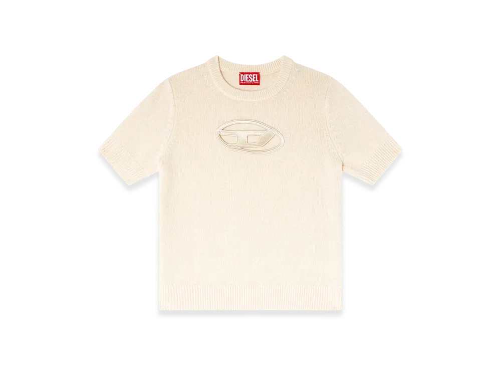 Diesel M-Argarin-SS Short-Sleeve Jumper In Cashmere Blend "Beige"