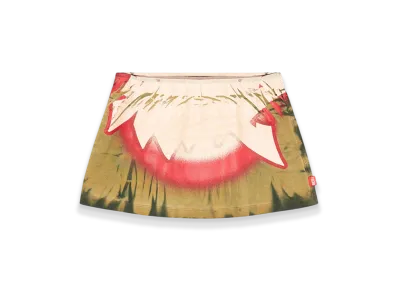 Diesel O-Hunt-Q1 Mini Skirt With Blowout Print "Military Green"