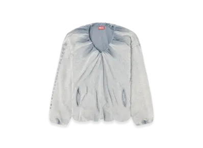 Diesel F-Indy Gathered Sweatshirt With Bleached Effect "Light Gray"
