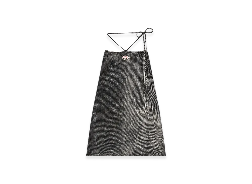 Diesel O-Rossi Marbled Midi Skirt With Wrap-Around Ties "Dark Gray"