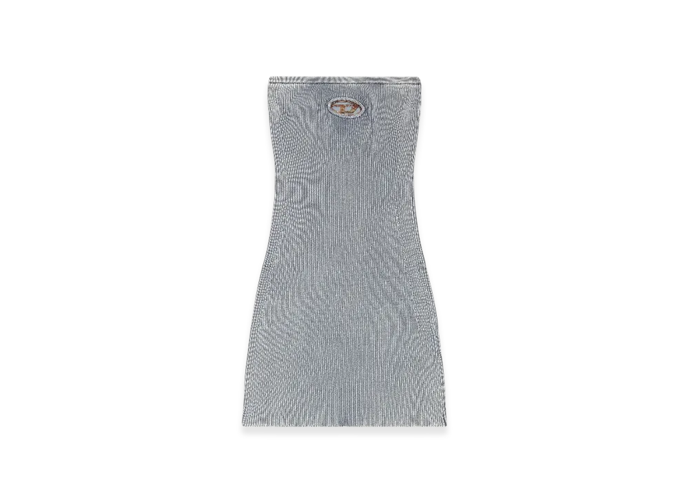 Diesel M-Scolor Short Bodycon Dress With Rusty-Look Logo "Gray"