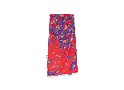Diesel O-Flonna Draped Pencil Skirt With Devore "Pink White"