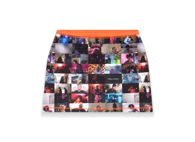 Diesel O-Plat Mini Skirt With Pop Print "Black Orange"