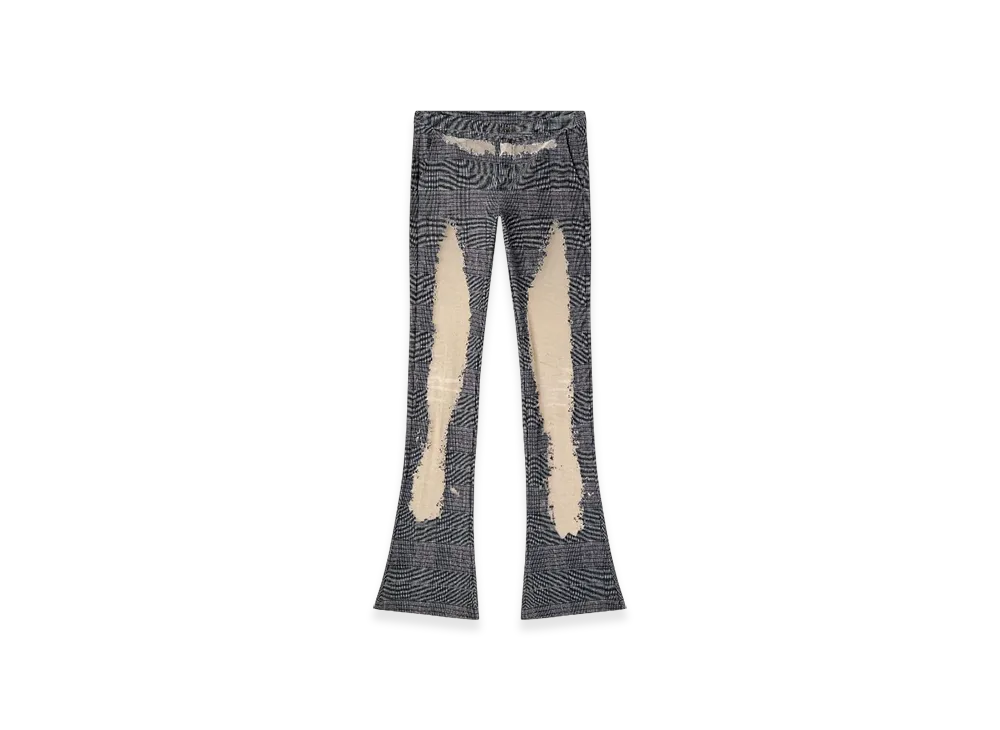 Diesel P-Mineral-P2 Checked Pants With Devore Sweat Stains "Gray"