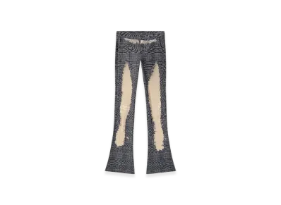 Diesel P-Mineral-P2 Checked Pants With Devore Sweat Stains "Gray"