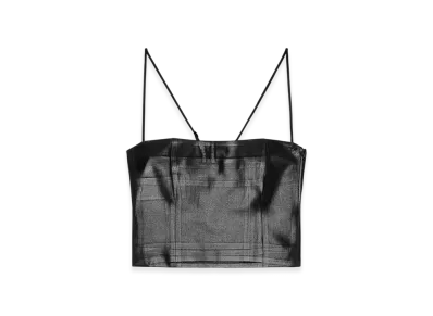 Diesel T-Reasure Pinstripe Cami With Coated Front "Black Gray"