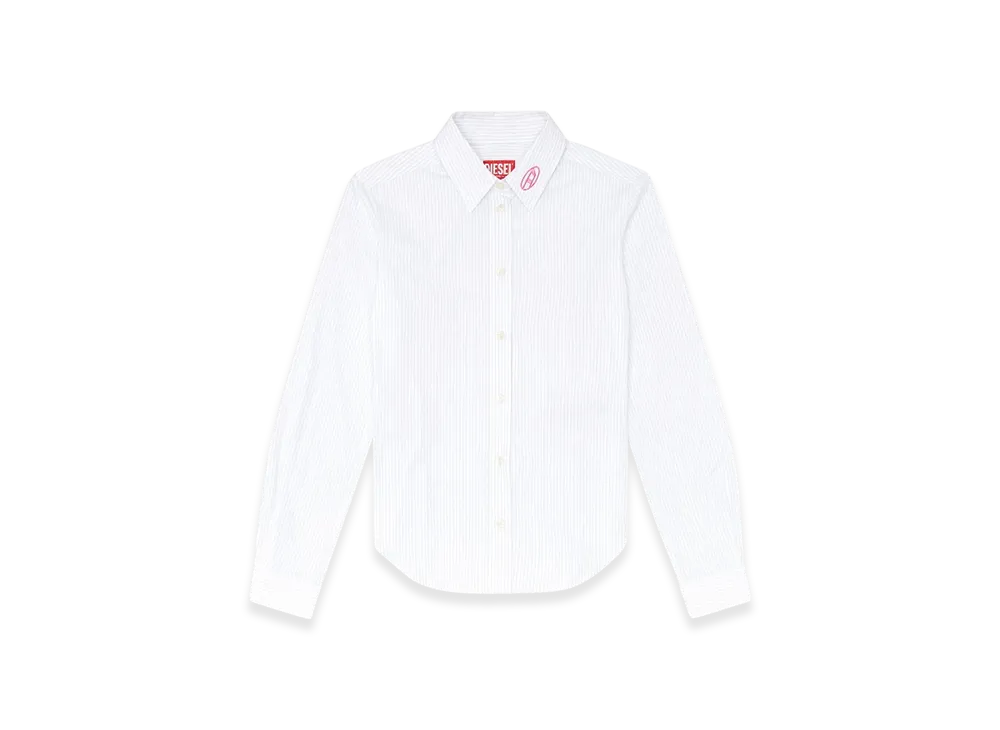 Diesel C-Gisel-P2 Striped Shirt With Oval D Embroidery "Light Blue"