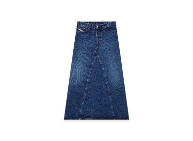 Diesel De-Pago Long Skirt In Denim "Dark Blue"