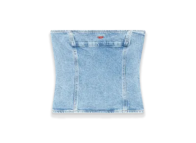 Diesel De-Ville Tube Top In Stretch Denim "Light Blue"