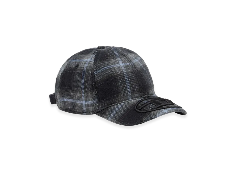 Diesel C-Harles Cotton Check Baseball Cap "Black Blue"