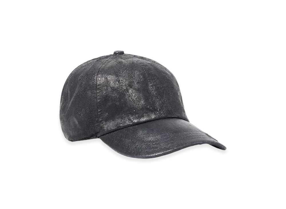 Diesel C-Cap-Ctd-Dd Baseball Cap In Coated Denim "Black"