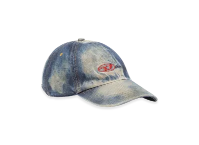 Diesel C-Cap-Dd Baseball Cap In Dirty-Effect Denim "Blue"