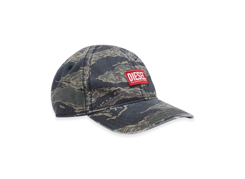 Diesel C-Vado Baseball Cap With Camo Print "Green"