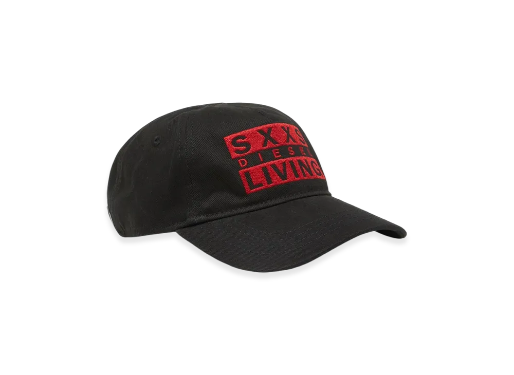 Diesel C-Sux Baseball Cap In Cotton Gabardine "Black"