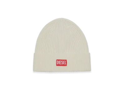 Diesel K-Coder-H 2X2 Knit Cap Logo "White"
