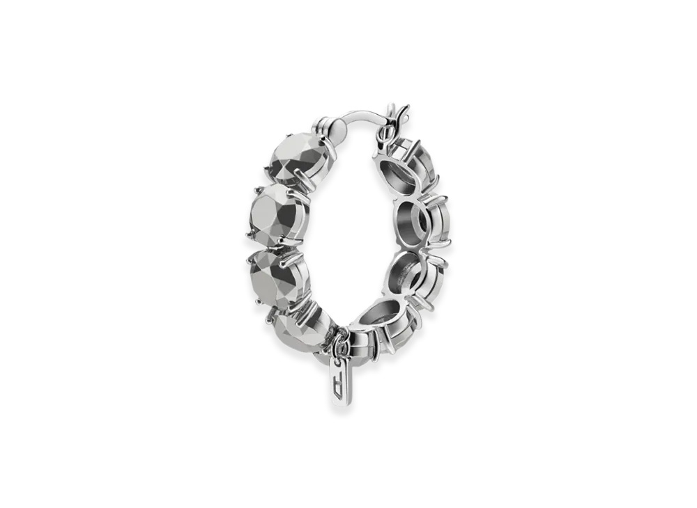 Diesel Dl1357040 Sterling Silver Jewel Sterling Silver Hoop Earring "Silver"