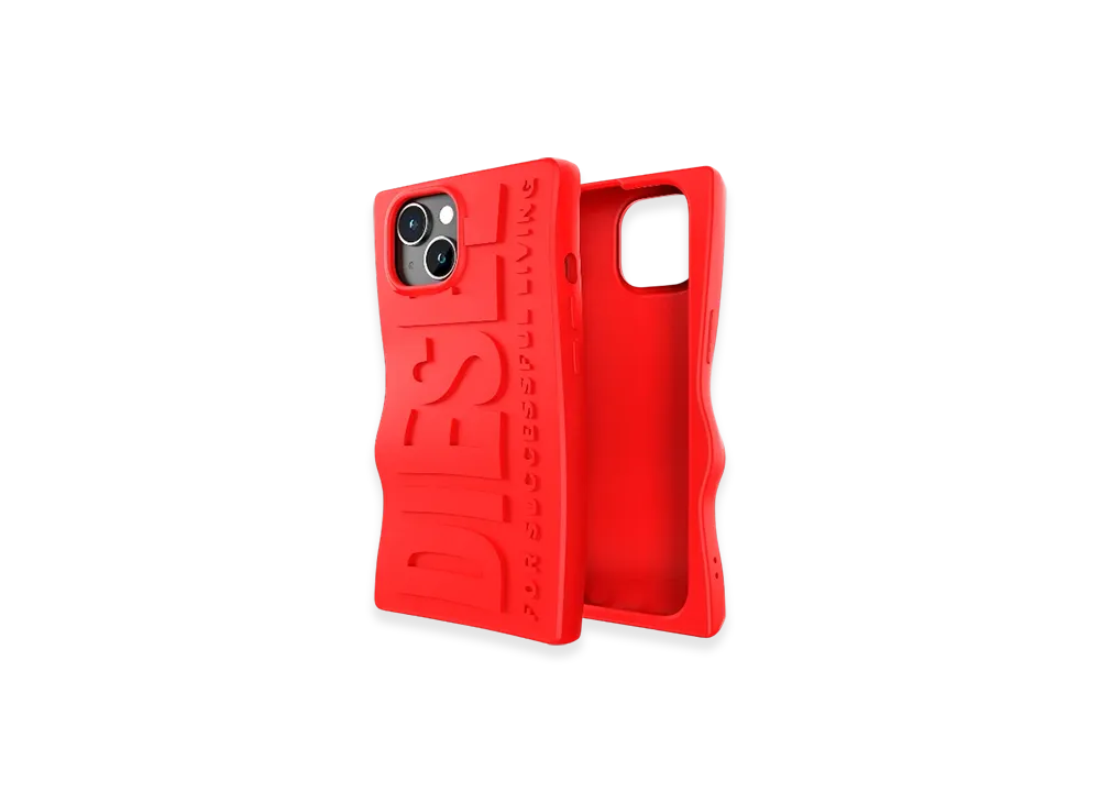 Diesel 54116 Moulded Case Iphone 15 Silicone Case "Red"