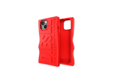 Diesel 54116 Moulded Case Iphone 15 Silicone Case "Red"
