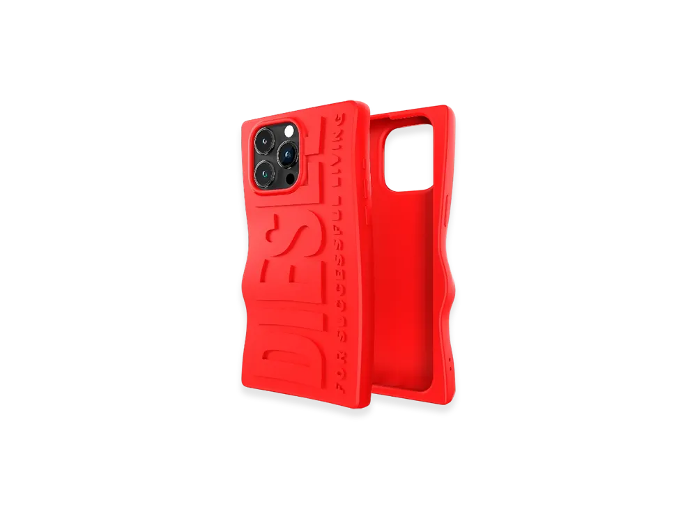 Diesel 54119 Moulded Case Iphone 15 Pro Max Silicone Case "Red"
