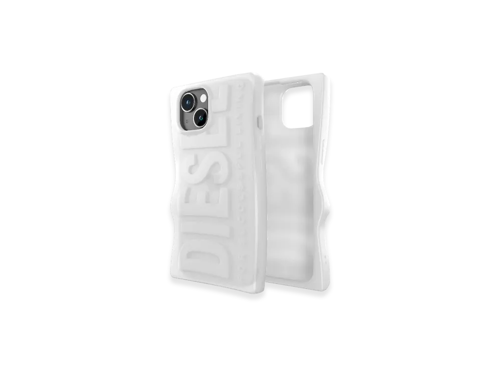 Diesel 54123 Moulded Case Iphone 15 Silicone Case "White"