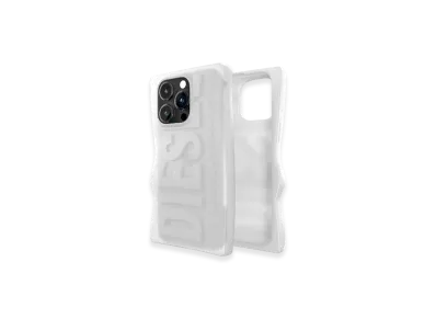 Diesel 54124 Moulded Case Iphone 15 Pro Silicone Case "White"