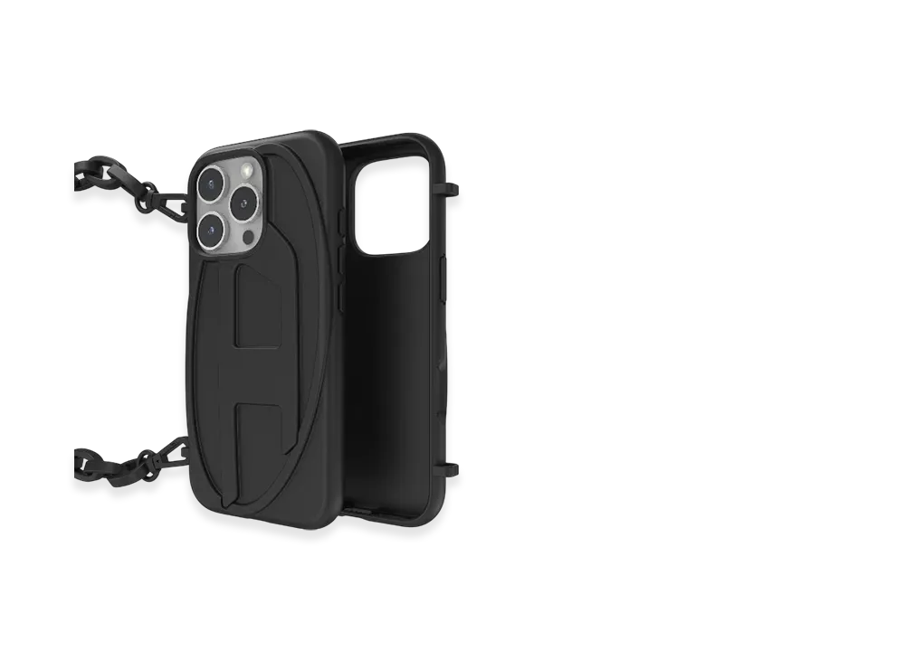 Diesel 60172 Moulded Case Oval D Chain Case For Ip 16 Pro "Black"