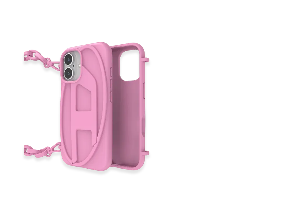 Diesel 60175 Moulded Case Oval D Chain Case For Ip 16 "Pink White"