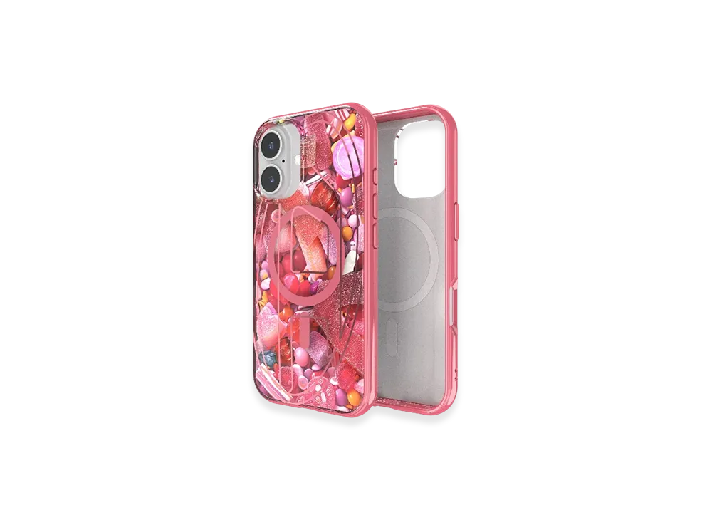 Diesel 60249 Aop Case Oval D Case With Magsafe Iphone 16 "Pink White"